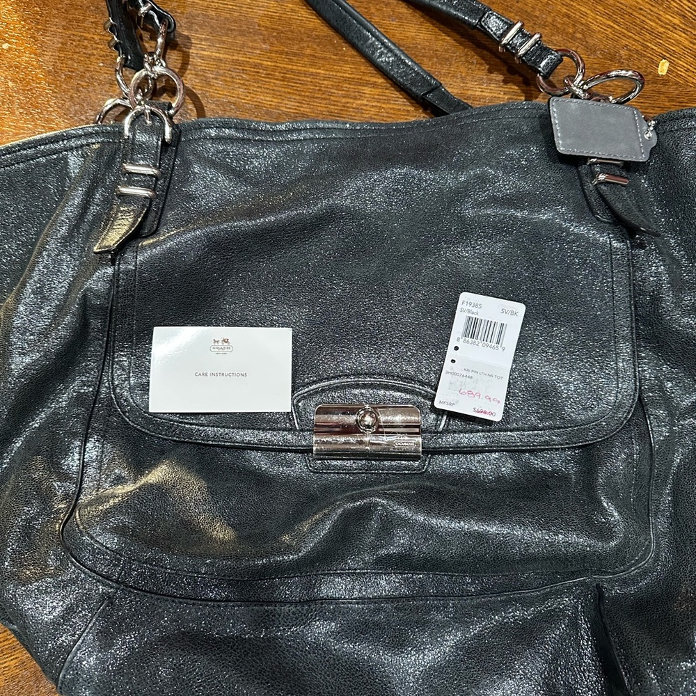 Coach Kristin Pinnacle Leather NS Tote Bag F19385 Used with Tags